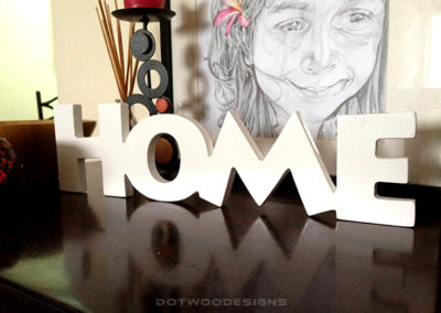 DW CNC Letters Home W